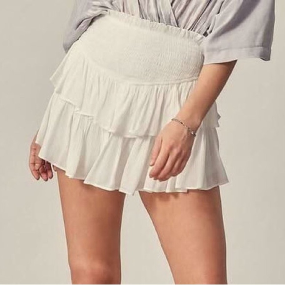 Mustard Seed White Ruffle Skort